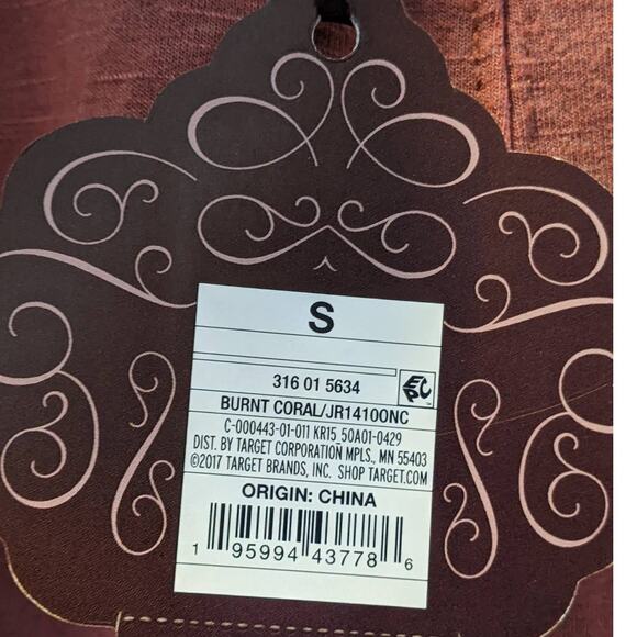 Sweatshirt Twist Front Long Sleeves Knox Rose Coral Small Pink Pullover Crewneck - Picture 4 of 7